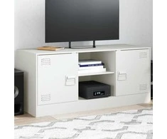 TV staliukas Televizoriaus spintelė, baltos spalvos, 99x39x44cm, plienas