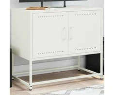 TV staliukas Televizoriaus spintelė, baltos spalvos, 68,5x39x60,5cm, plienas