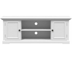 TV staliukas Televizoriaus spintelė, baltos spalvos, 110x30x41cm, mediena