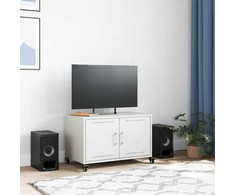 TV staliukas Televizoriaus spintelė, baltos spalvos, 68x39x43,5cm, plienas