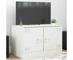 TV staliukas Televizoriaus spintelė, baltos spalvos, 67x39x44cm, plienas