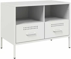 TV staliukas Televizoriaus spintelė, baltos spalvos, 68x39x50,5cm, plienas