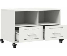 TV staliukas Televizoriaus spintelė, baltos spalvos, 68x39x43,5cm, plienas