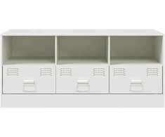TV staliukas Televizoriaus spintelė, baltos spalvos, 99x39x44cm, plienas