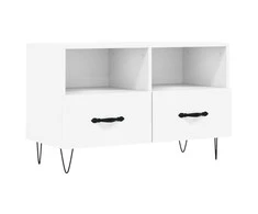 TV staliukas Televizoriaus spintelė, baltos spalvos, 80x36x50cm, mediena