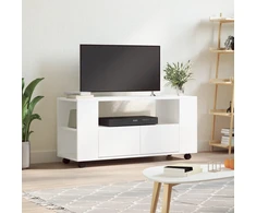 TV staliukas Televizoriaus spintelė, baltos spalvos, 102x34,5x43cm, mediena