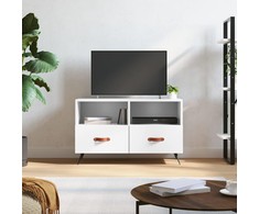 TV staliukas Televizoriaus spintelė, baltos spalvos, 80x36x50cm, mediena