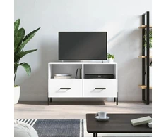 TV staliukas Televizoriaus spintelė, baltos spalvos, 80x36x50cm, mediena