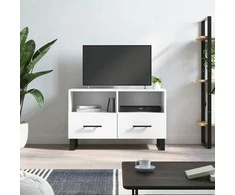TV staliukas Televizoriaus spintelė, baltos spalvos, 80x36x50cm, mediena