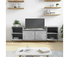 TV staliukas Televizoriaus spintelė, betono pilka, 160x35x55cm, mediena