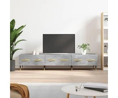 TV staliukas Televizoriaus spintelė, betono pilka, 150x36x30cm, mediena