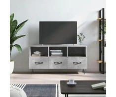 TV staliukas Televizoriaus spintelė, betono pilka, 102x36x50cm, mediena