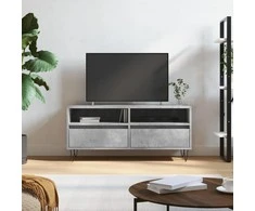 TV staliukas Televizoriaus spintelė, betono pilka, 100x34,5x44,5cm, mediena