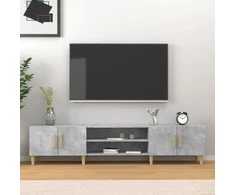 TV staliukas Televizoriaus spintelė, betono pilka, 180x31,5x40cm, mediena