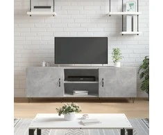 TV staliukas Televizoriaus spintelė, betono pilka, 150x30x50cm, mediena