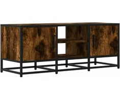 TV staliukas Televizoriaus spintelė, dūminė, 100x35x41cm, mediena ir metalas
