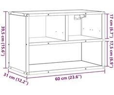 TV staliukas Televizoriaus spintelė, dūminė, 60x31x39,5cm, mediena/metalas