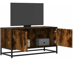 TV staliukas Televizoriaus spintelė, dūminė, 80x34,5x40cm, mediena/metalas