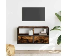 TV staliukas Televizoriaus spintelė, dūminė, 80x31x39,5cm, mediena/metalas