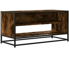 TV staliukas Televizoriaus spintelė, dūminė, 91x40x46cm, mediena ir metalas