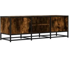 TV staliukas Televizoriaus spintelė, dūminė, 120x35x41cm, mediena ir metalas