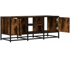 TV staliukas Televizoriaus spintelė, dūminė, 100x35x41cm, mediena ir metalas