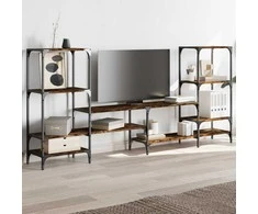 TV staliukas Televizoriaus spintelė, dūminė, 206,5x28,5x95cm, mediena