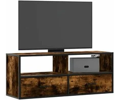 TV staliukas Televizoriaus spintelė, dūminė, 100x31x39,5cm, mediena/metalas