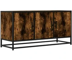 TV staliukas Televizoriaus spintelė, dūminė, 100x35x50cm, mediena ir metalas