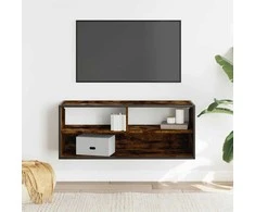 TV staliukas Televizoriaus spintelė, dūminė, 100x31x39,5cm, mediena/metalas
