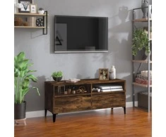 TV staliukas Televizoriaus spintelė, dūminė, 100x34,5x44,5cm, mediena