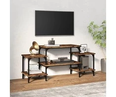 TV staliukas Televizoriaus spintelė, dūminio ąžuolo, 117x35x52cm, mediena