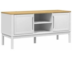TV staliukas Televizoriaus spintelė FLORO, balta, 114x43x55cm, pušis