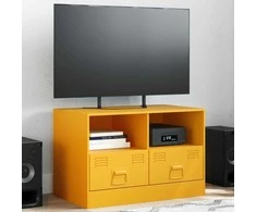 TV staliukas Televizoriaus spintelė, garstyčių geltona, 67x39x44cm, plienas
