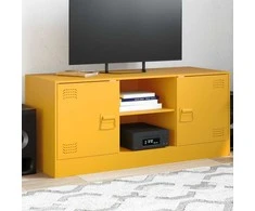 TV staliukas Televizoriaus spintelė, garstyčių geltona, 99x39x44cm, plienas
