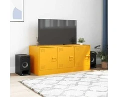 TV staliukas Televizoriaus spintelė, garstyčių geltona, 99x39x44cm, plienas
