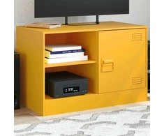 TV staliukas Televizoriaus spintelė, garstyčių geltona, 67x39x44cm, plienas