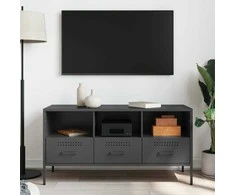 TV staliukas Televizoriaus spintelė, juoda, 100,5x39x50,5cm, plienas