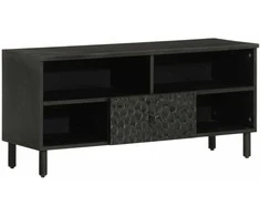 TV staliukas Televizoriaus spintelė, juoda, 100x33x46cm, mango masyvas