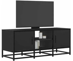 TV staliukas Televizoriaus spintelė, juoda, 100x35x41cm, mediena ir metalas
