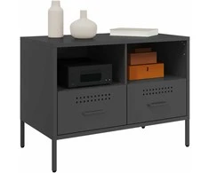 TV staliukas Televizoriaus spintelė, juoda, 68x39x50,5cm, plienas