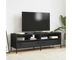 TV staliukas Televizoriaus spintelė, juoda, 135x39x43,5cm, plienas