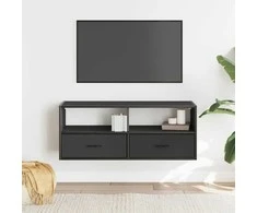 TV staliukas Televizoriaus spintelė, juoda, 100x31x39,5cm, mediena/metalas