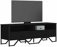 TV staliukas Televizoriaus spintelė, juoda, 122x34x41cm, apdirbta mediena