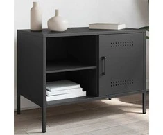 TV staliukas Televizoriaus spintelė, juoda, 68x39x50,5cm, plienas