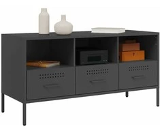TV staliukas Televizoriaus spintelė, juoda, 100,5x39x50,5cm, plienas