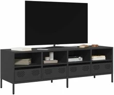 TV staliukas Televizoriaus spintelė, juoda, 135x39x43,5cm, plienas