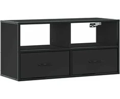 TV staliukas Televizoriaus spintelė, juoda, 80x31x39,5cm, mediena/metalas