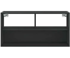 TV staliukas Televizoriaus spintelė, juoda, 80x31x39,5cm, mediena/metalas