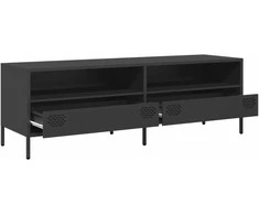 TV staliukas Televizoriaus spintelė, juoda, 135x39x43,5cm, plienas